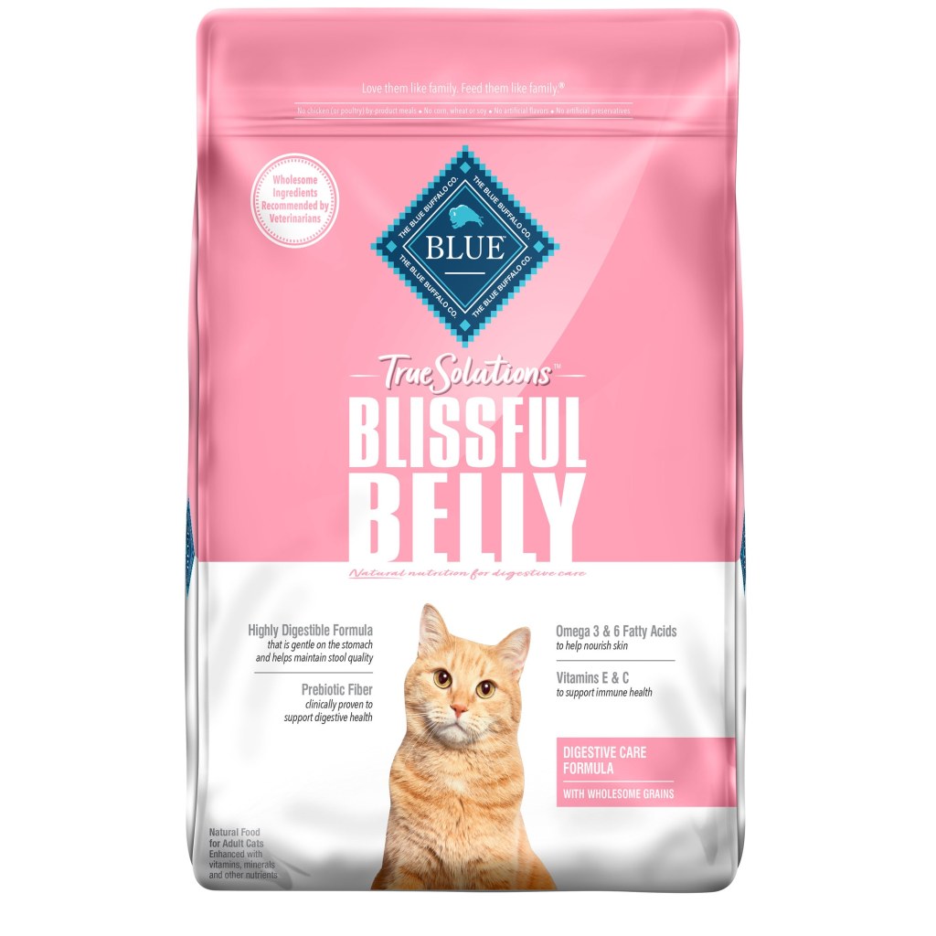 Picture of: Blue Buffalo True Solutions Blissful Belly Chicken Recipe Natural Digestive  Care Adult Dry Cat Food,  lbs.