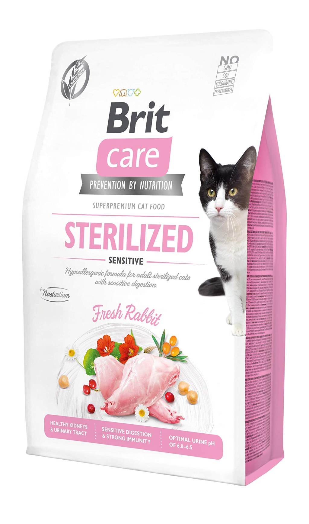 Picture of: Brit Care Sensitive Dry Cat Food, Rabbit Meat, Castrated, Adult,  Grain-Free,  kg