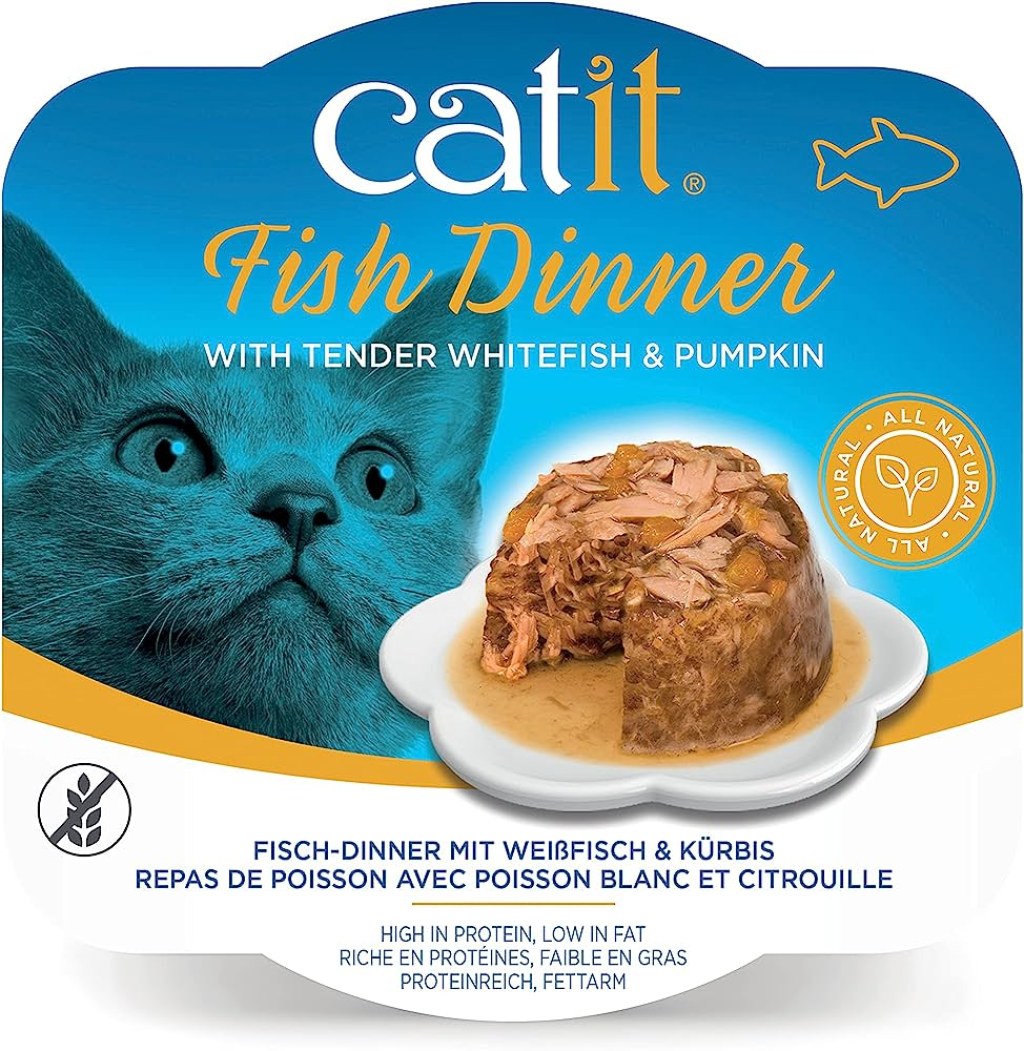 Picture of: Catit Fish Dinner, Premium Wet Cat Food, Grain-Free, Protein Rich