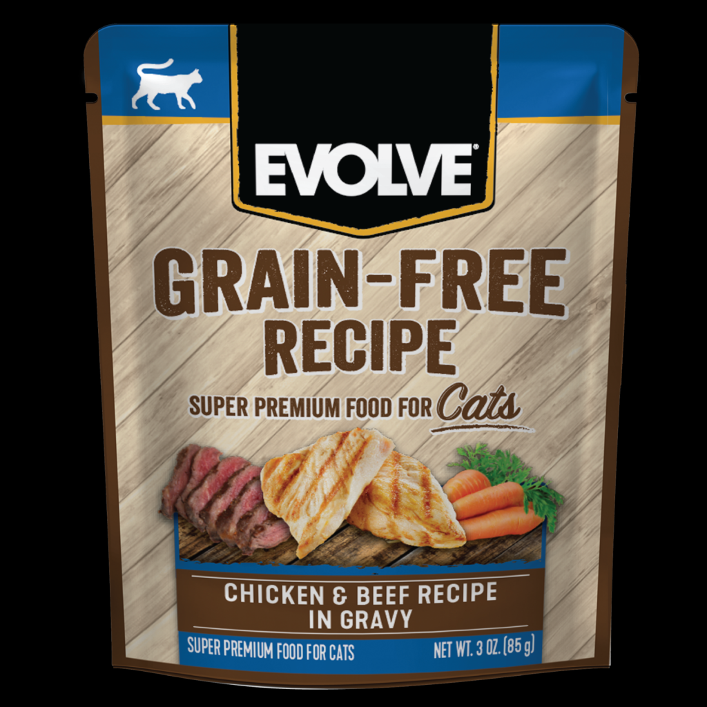 Picture of: Evolve Grain Free Chicken & Beef Recipe in Gravy Cat Food