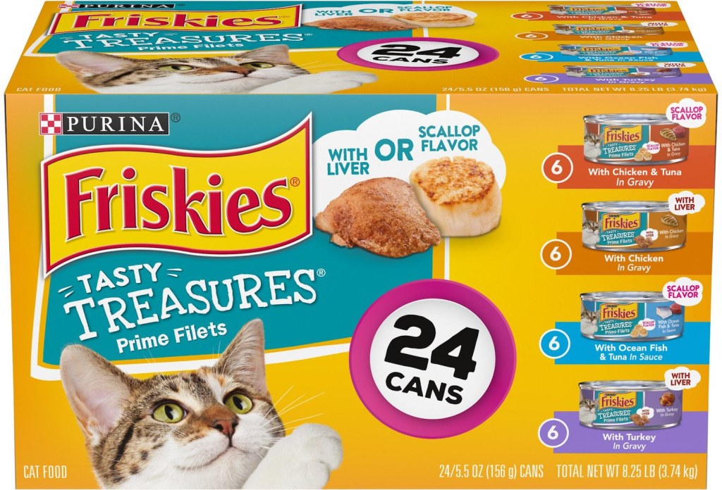 Picture of: Friskies Tasty Treasures Gravy Prime Filets Variety Pack Wet Cat Food