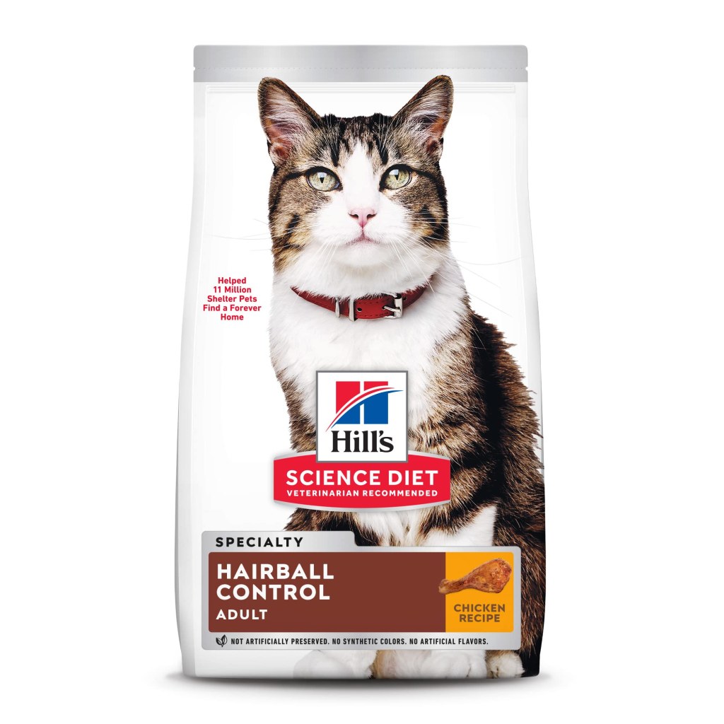Picture of: Hill’s Science Diet Dry Cat Food, Adult, Hairball Control, Chicken Recipe,   lb