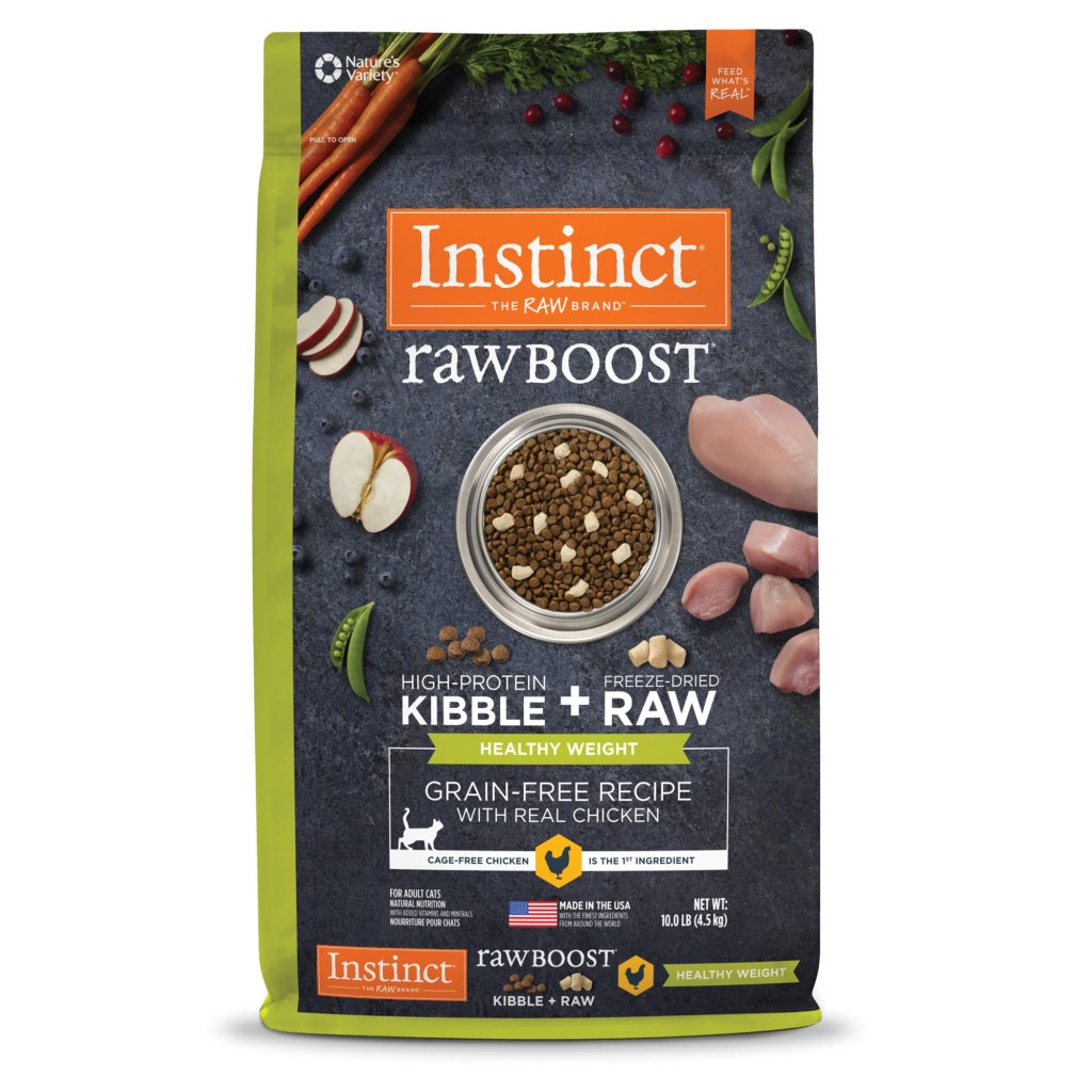 Picture of: Instinct Raw Boost Healthy Weight Grain Free Recipe with Real Chicken  Natural Dry Cat Food,  lbs.