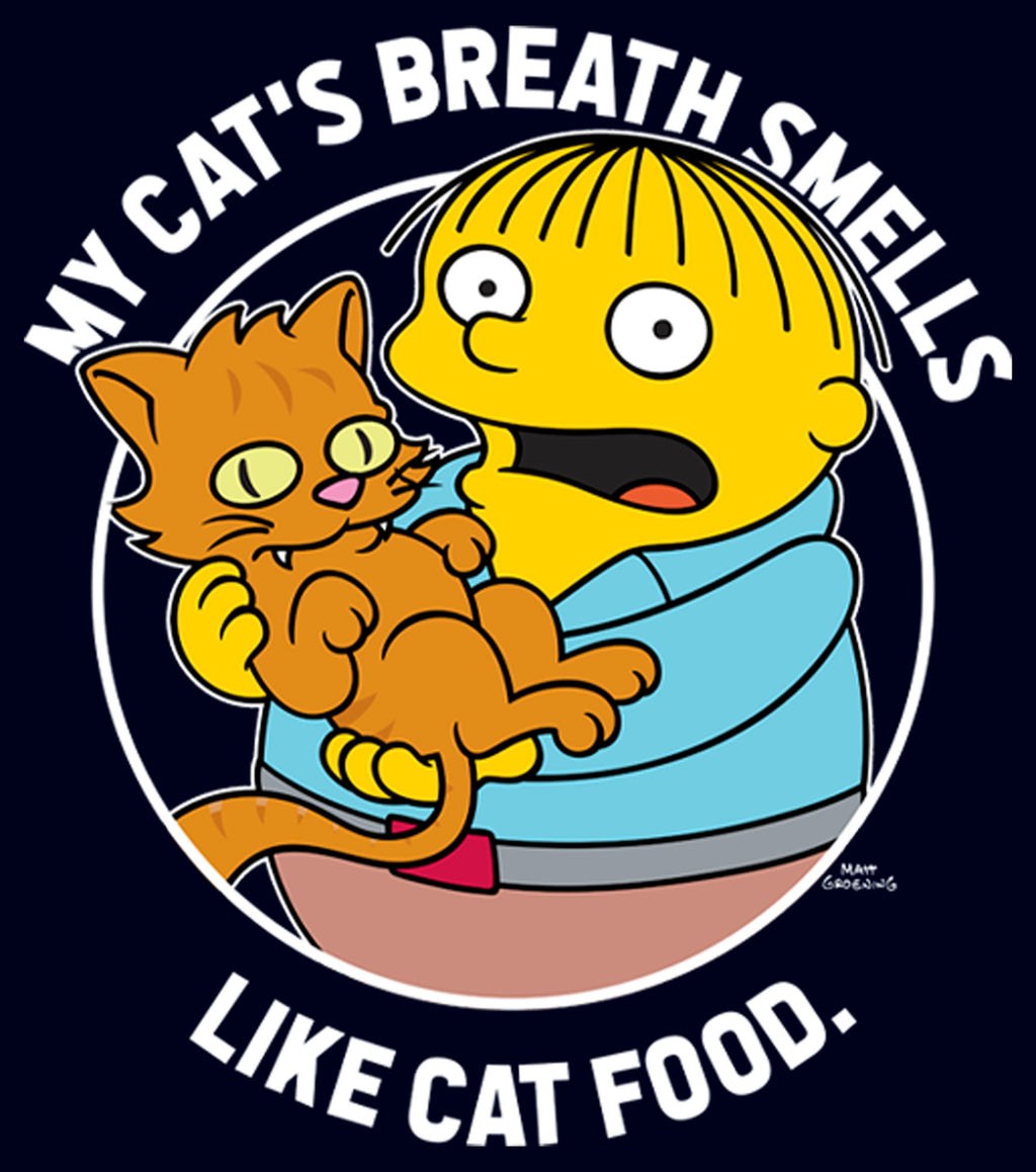 Picture of: Men’s The Simpsons Ralph and His Cat White Circle T-Shirt