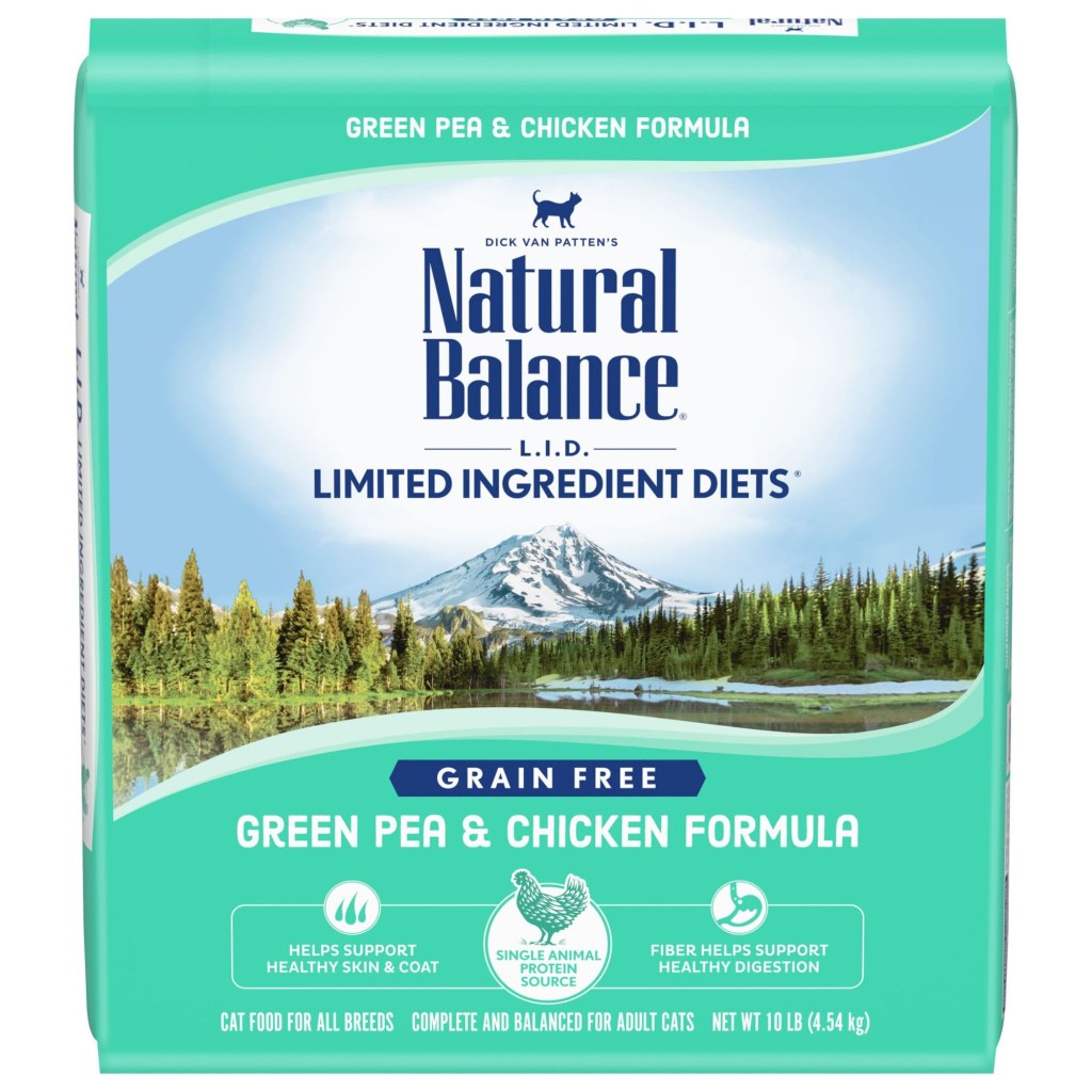 Picture of: Natural Balance L.I.D. Limited Ingredient Diets Grain Free Green Pea &  Chicken Formula Dry Cat Food,  lbs.