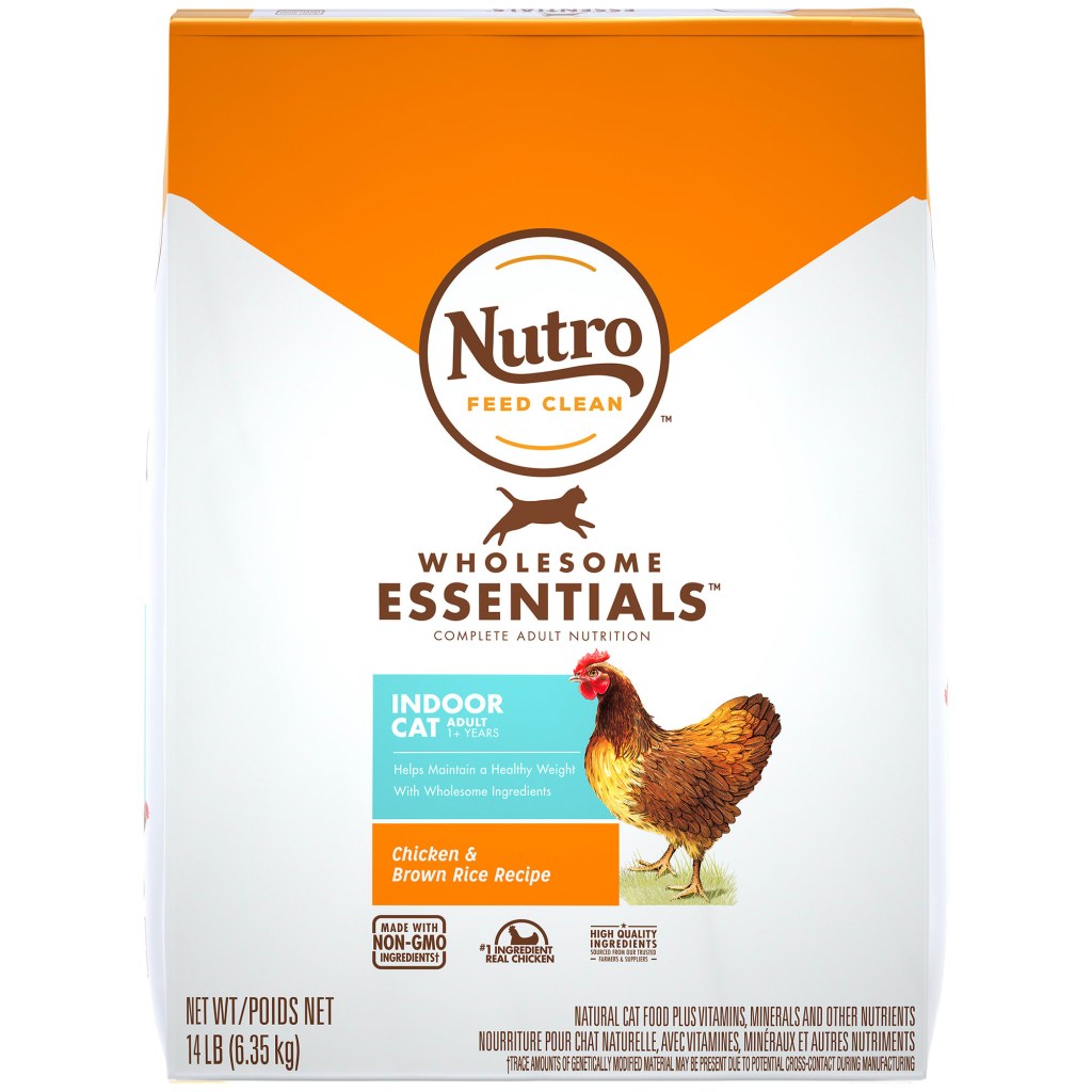 Picture of: Nutro Wholesome Essentials Adult Indoor for Healthy Weight Farm-Raised  Chicken & Brown Rice Recipe Natural Dry Cat Food,  lbs.