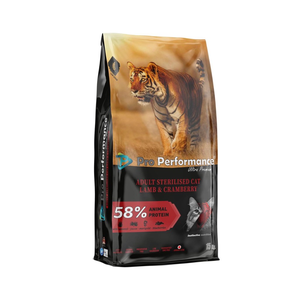 Picture of: Pro Performance Ultra Premium Adult Sterilised Lamb & Cranberry  Hypoallergenic & Urinary Care Cat Dry Food kg