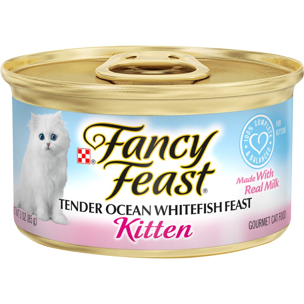Picture of: Purina Fancy Feast Wet Cat Food for Kittens Ocean Whitefish,  oz Cans (  Pack)