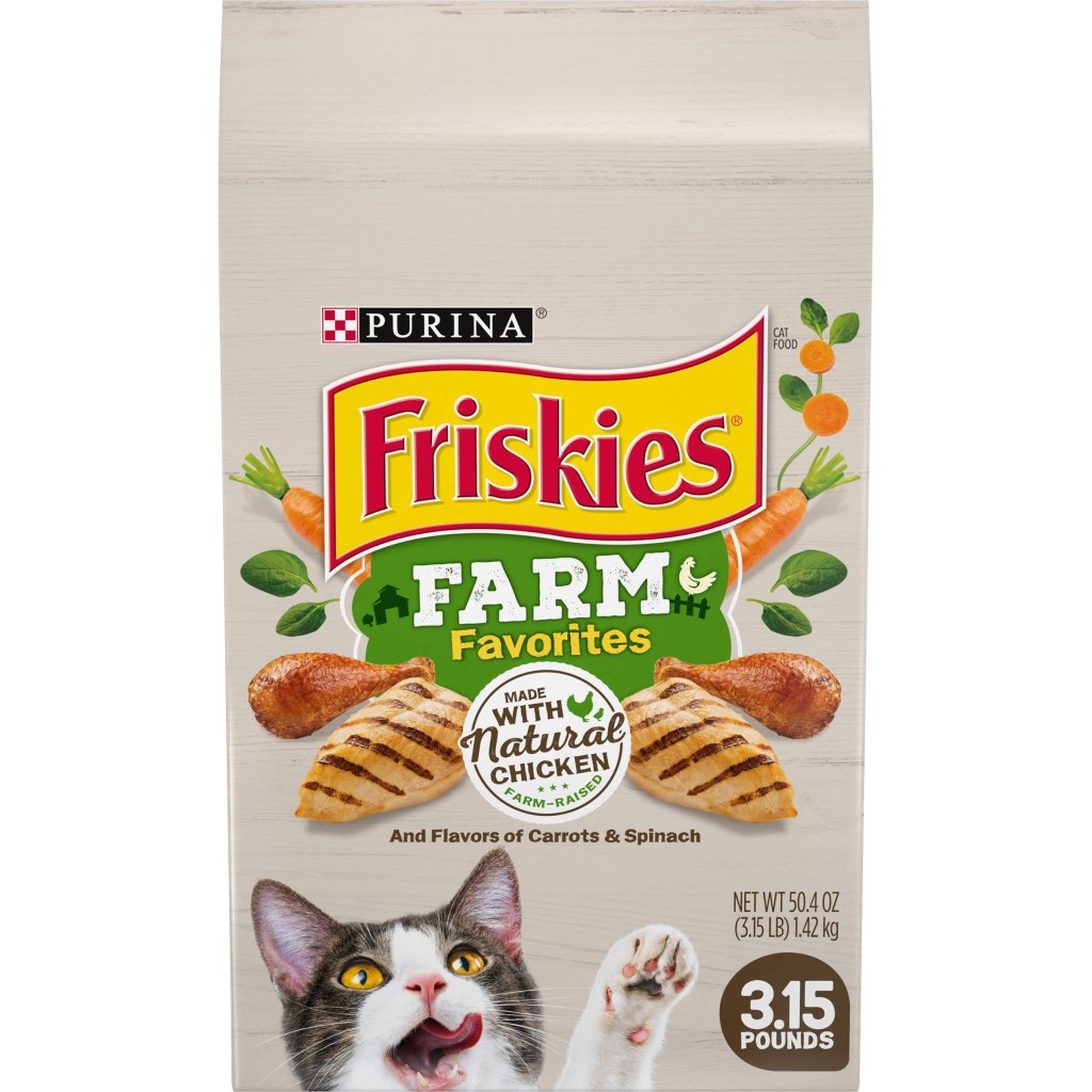 Picture of: Purina Friskies Dry Cat Food, Farm Favorites With Chicken – () . lb