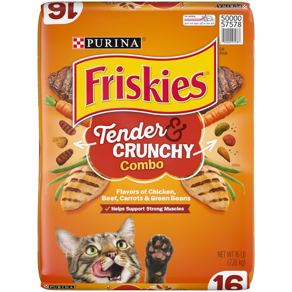 Picture of: Purina Friskies Dry Cat Food, Tender & Crunchy Combo –  lb
